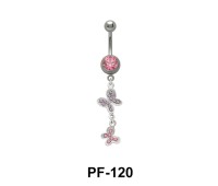 Butterfly Shaped Belly Piercing PF-120