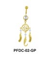 Stone Studded Dream Catcher Body Piercing PFDC-06