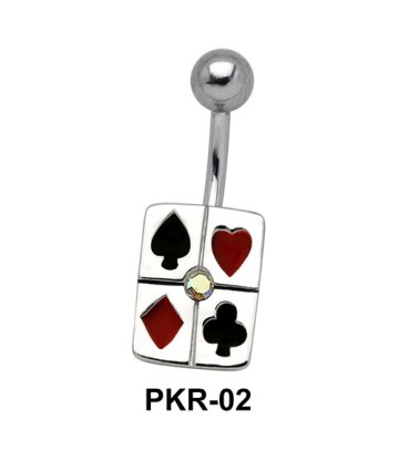 Playing Cards Designed Belly Piercing PKR-02