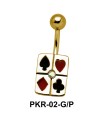 Playing Cards Designed Belly Piercing PKR-02