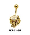 Smiling Evil Face Belly Piercing PKR-03