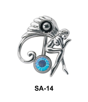 Female with Wings Belly Piercing SA-14