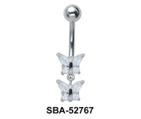 Multi Stone Pair of Butterflies SBA-52767