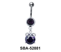 Belly Piercing with Bow on Ball SBA-52881