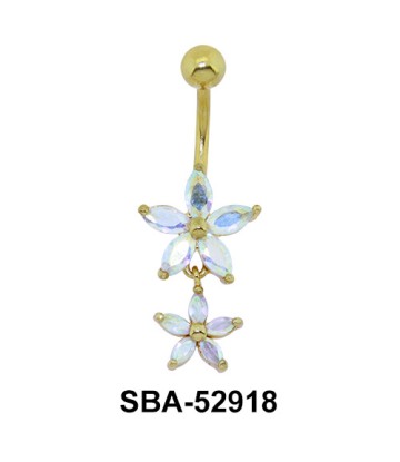 Lily Shaped Belly Piercing SBA-52918