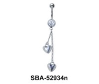Hearts Shaped Belly Piercing SBA-52934n