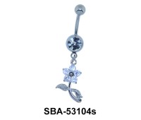 Flower Shaped Belly Piercing SBA-53104s