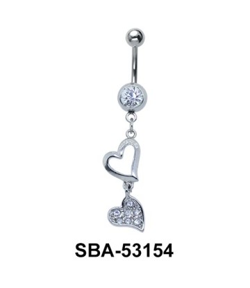 Hearts Shaped Belly Piercing SBA-53154