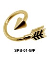 Bent Arrow Belly Closure Rings SPB-01