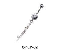 Stone Set with Chain Belly Piercing SPLP-02