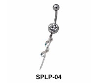 Stone Set Snake Belly Piercing SPLP-04