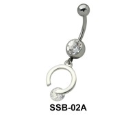 Stone Set Ring Belly Piercing SSB-02A