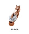 Brilliant Round Stone Belly Piercing SSB-09