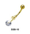 Round Brilliant Stone belly Piercing SSB-10