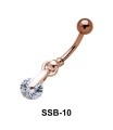 Round Brilliant Stone belly Piercing SSB-10