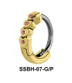 Stone Studded Hearts Belly Huggie SSBH-07