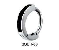 Black Enameled Belly Huggies Piercing SSBH-08