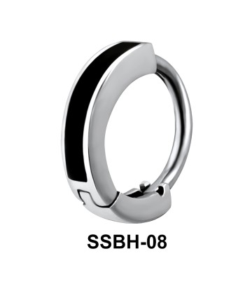 Black Enameled Belly Huggies Piercing SSBH-08