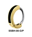 Black Enameled Belly Huggies Piercing SSBH-08