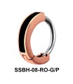 Black Enameled Belly Huggies Piercing SSBH-08