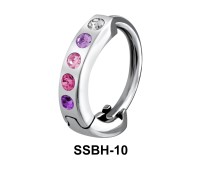 Multiple Stones Set Belly Piercing SSBH-10