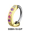 Multiple Stones Set Belly Piercing SSBH-10