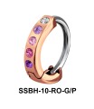 Multiple Stones Set Belly Piercing SSBH-10