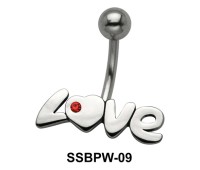 LOVE Shiny Belly Piercing SSBPW-09