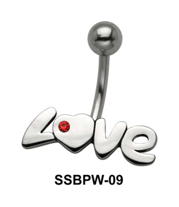 LOVE Shiny Belly Piercing SSBPW-09