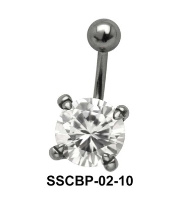 Prong Set Round Brilliant Belly CZ Crystal SSCBP-02