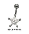 Star Patterned belly CZ Crystal SSCBP-11