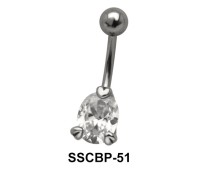 Oval Cut Belly Piercing SSCBP-51