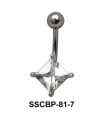 Prong Set CZ Belly Crystal SSCBP-81