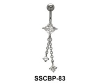 Chains Belly CZ Crystal SSCBP-83
