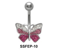 Butterfly with Rhinestone Belly Piercing SSFEP-10
