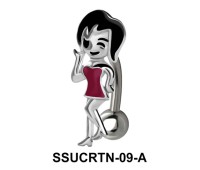 Enameled Girl Upper Belly Piercing SSUCRTN-09