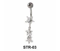 Multi Stone Star Belly Piercing STR-03