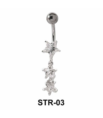 Multi Stone Star Belly Piercing STR-03