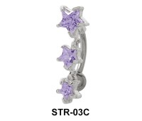 Multiple Stone Star Belly Piercing STR-03c