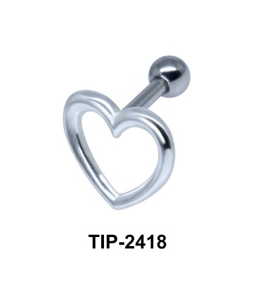 Heart Shaped Helix Ear Piercing TIP-2418