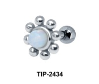 Turquoise Flower Helix Ear Piercing TIP-2434