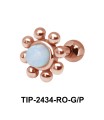 Turquoise Flower Helix Ear Piercing TIP-2434