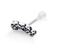 Skull PTFE Internal Barbells TIP-624