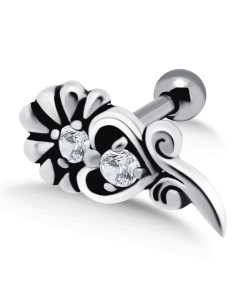 Dual Stone Bright Helix Ear Piercing TIP-935