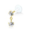 Dual Stones Tragus Piercing TRP-403