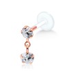 Dual Stones Tragus Piercing TRP-403