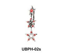 Triple Star Upper Belly Piercing UBPH-02s