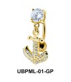 Sparkling Anchor Shaped Underwater Belly UBPML-01
