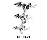 Winged Series of Hearts Shaped Upper Belly Piercing UCRB-21