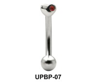 Stone Set Heart Upper Belly Piercing UPBP-07